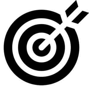 arrow in middle of dartboard