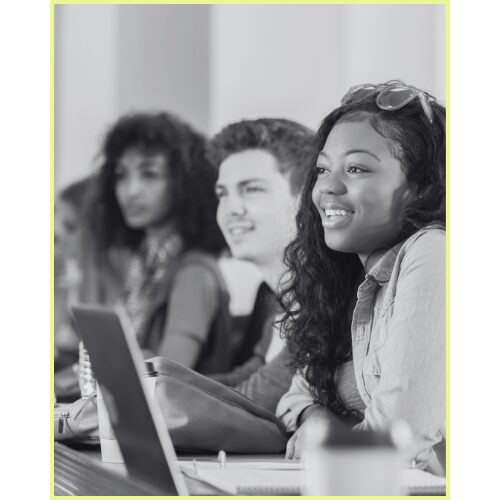 students sitting on a classroom