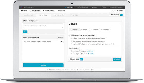 image of the ordering process on the 3Play Media platform