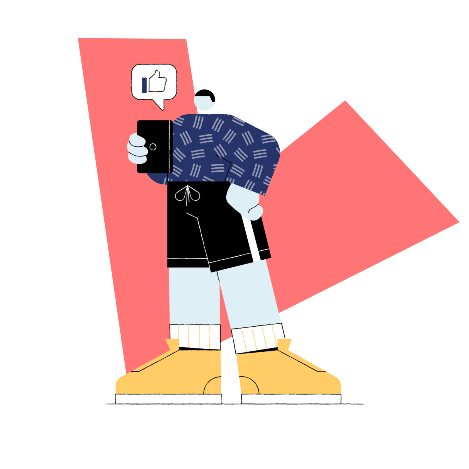 Man gives a thumbs up on a Pinterest post.