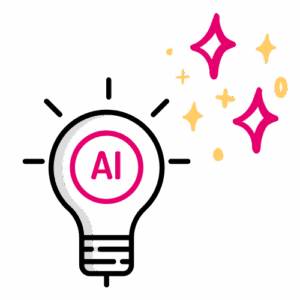 Lightbulb with the letters "AI"