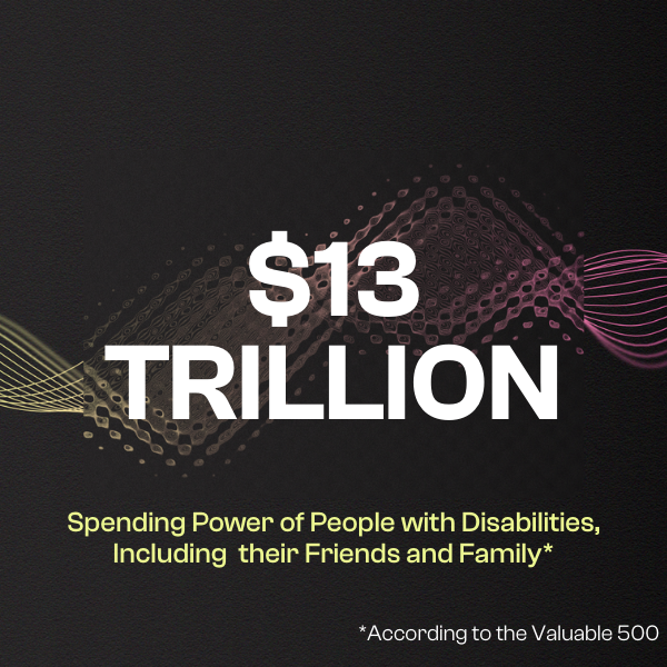 $13 trillion - spending power of people with disabilities, including their friends and family