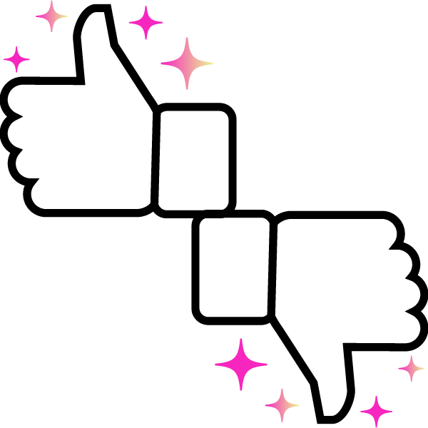 thumbs up and thumbs down