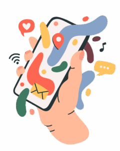 Hand holding smartphone