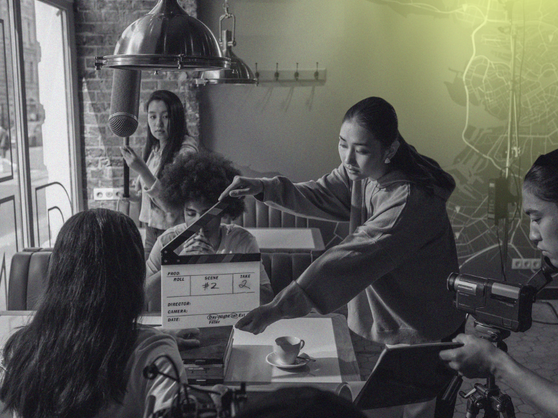 people shooting a movie